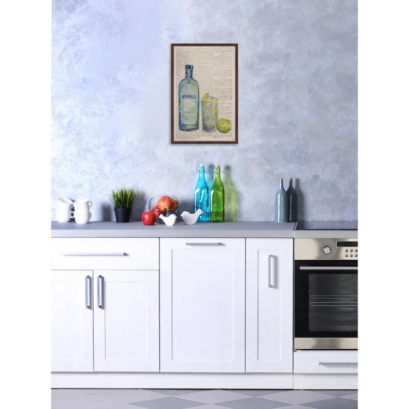 'Vodka Poured' Framed Painting Print