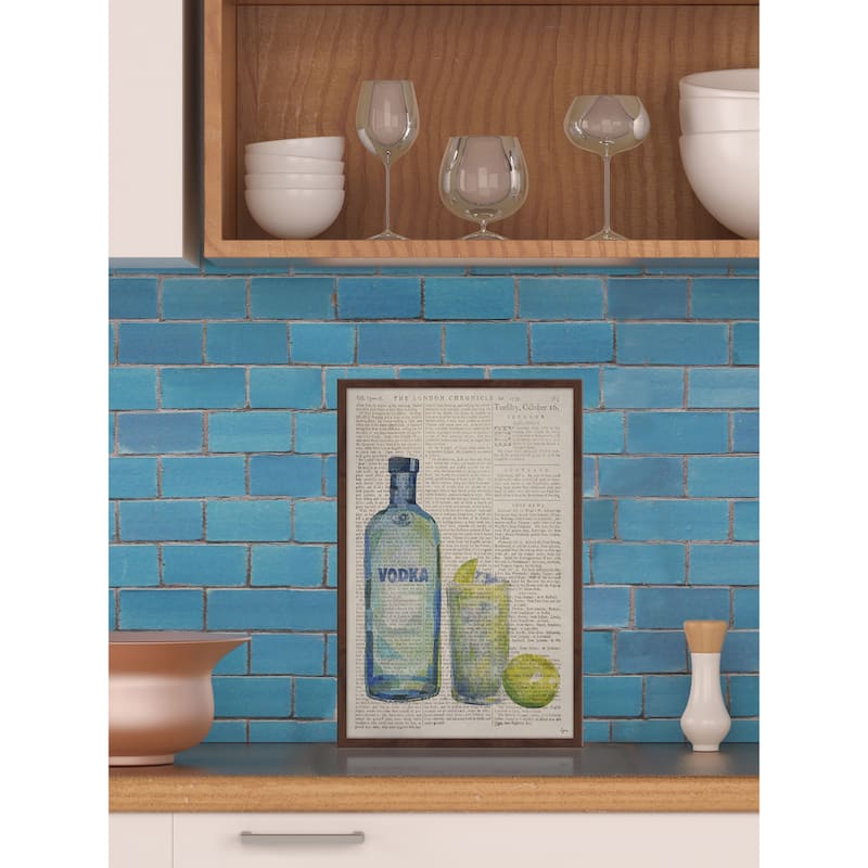 'Vodka Poured' Framed Painting Print