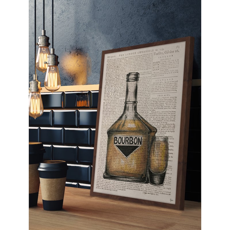 'Bourbon Poured' Framed Painting Print