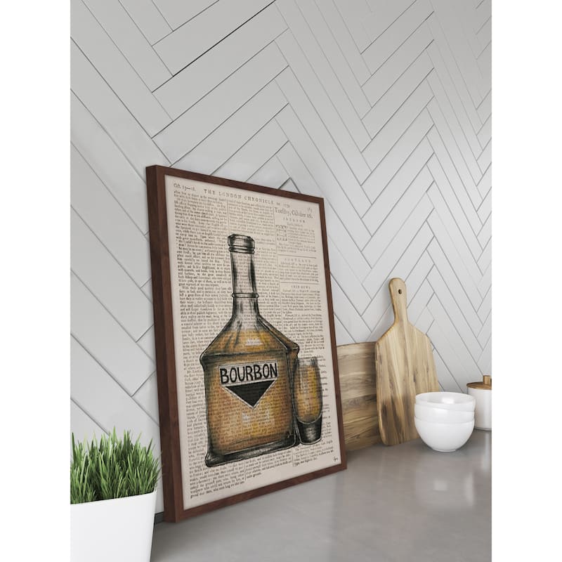'Bourbon Poured' Framed Painting Print