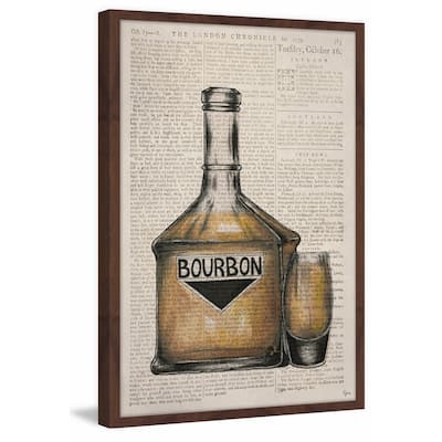 'Bourbon Poured' Framed Painting Print