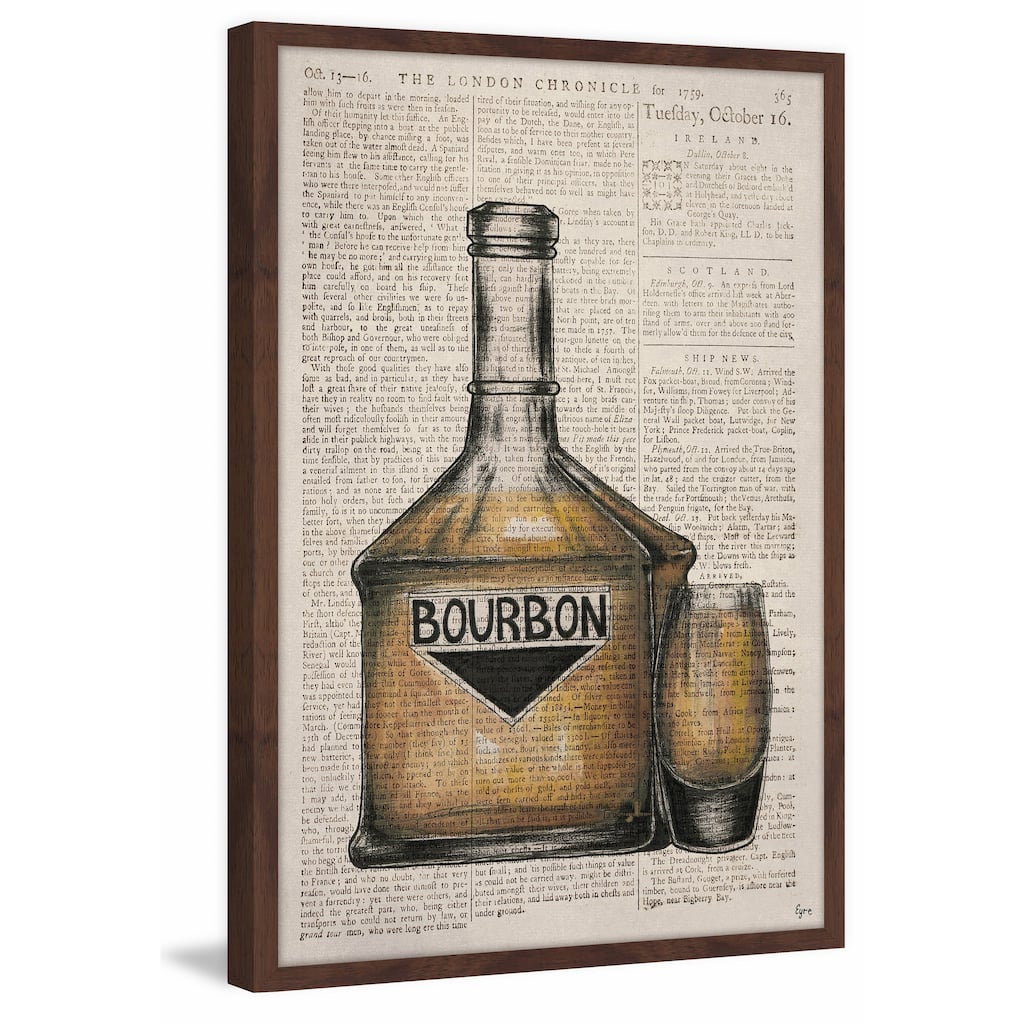 'Bourbon Poured' Framed Painting Print