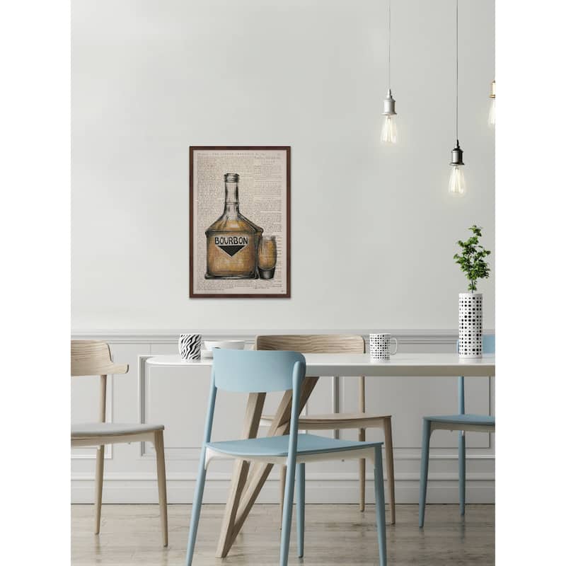 'Bourbon Poured' Framed Painting Print