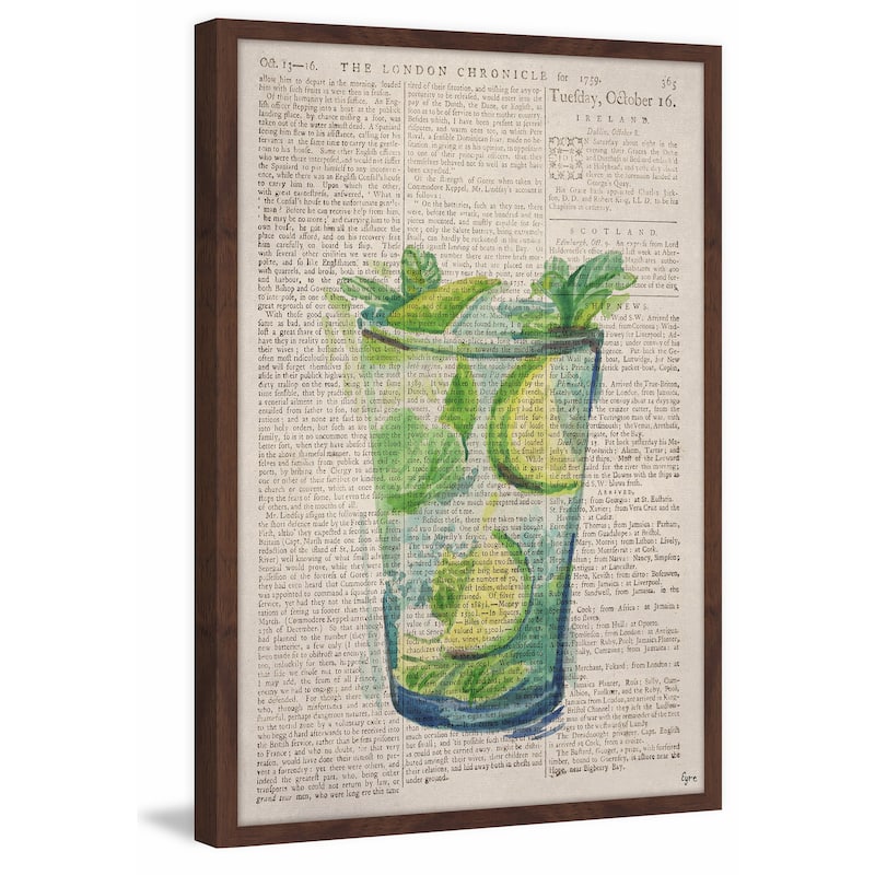 'Mojito on the Rocks' Framed Painting Print