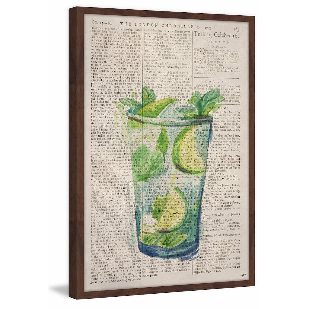 'Mojito on the Rocks' Framed Painting Print