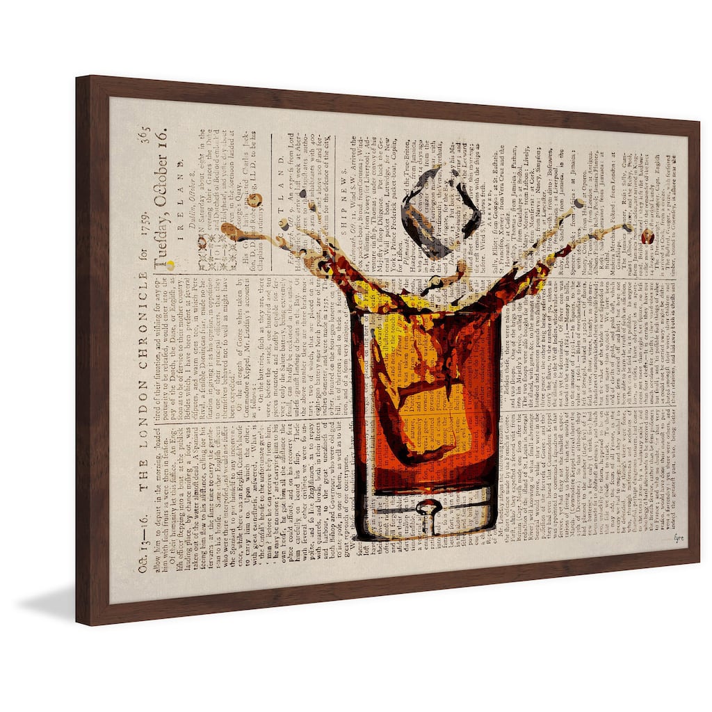 'Liquor Splash' Framed Painting Print