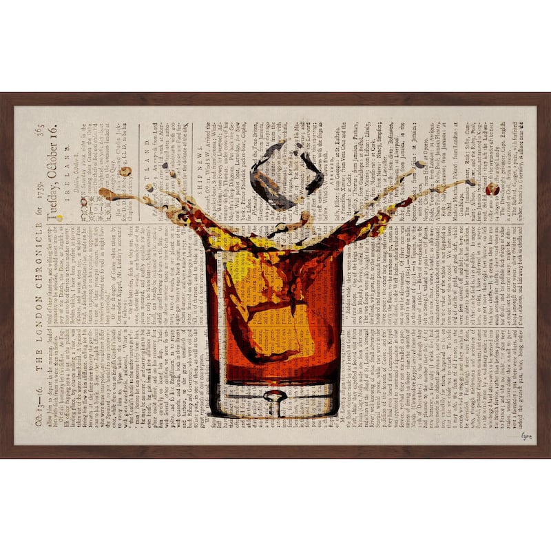 'Liquor Splash' Framed Painting Print