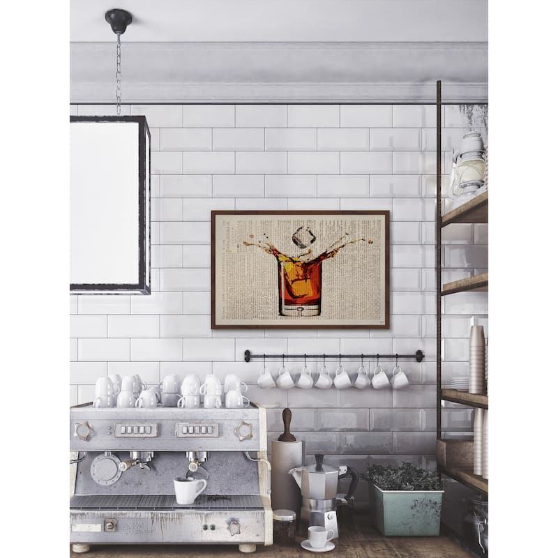 'Liquor Splash' Framed Painting Print