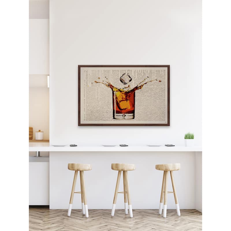 'Liquor Splash' Framed Painting Print