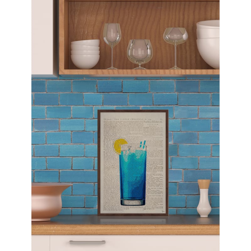 'Blue Lagoon' Framed Painting Print