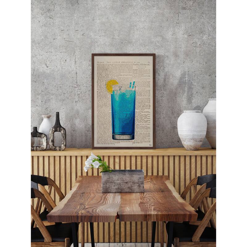 'Blue Lagoon' Framed Painting Print
