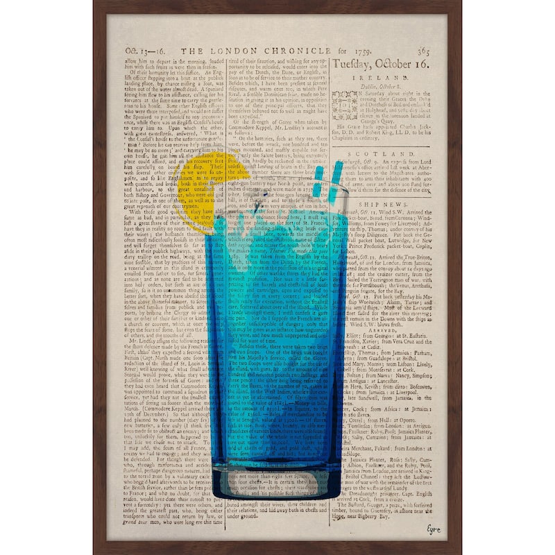 'Blue Lagoon' Framed Painting Print