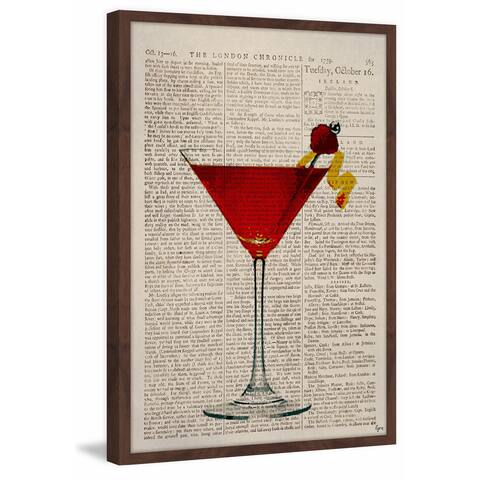 Marmont Hill - Handmade Raspberry Martini Framed Print