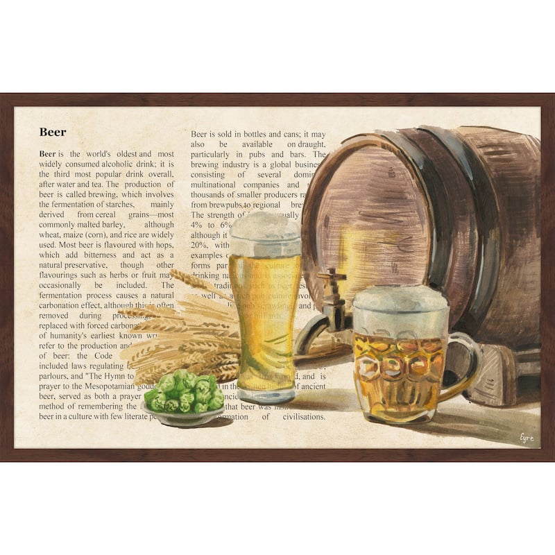 'Beer Tradition' Framed Painting Print