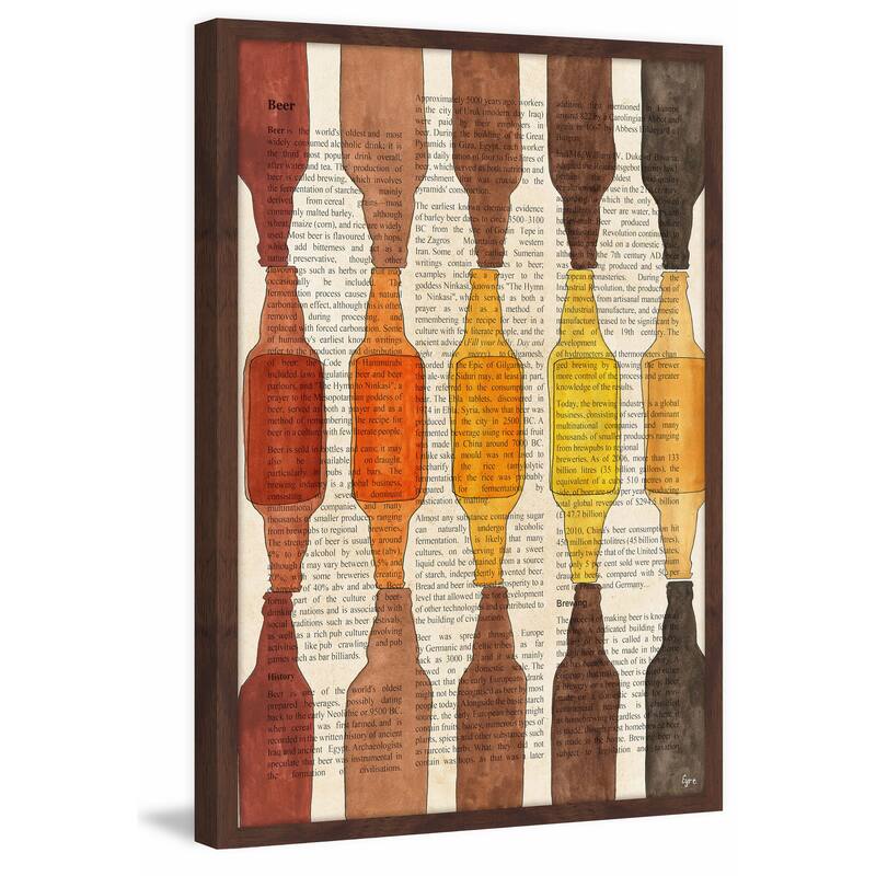 'Beer Evolution' Framed Painting Print