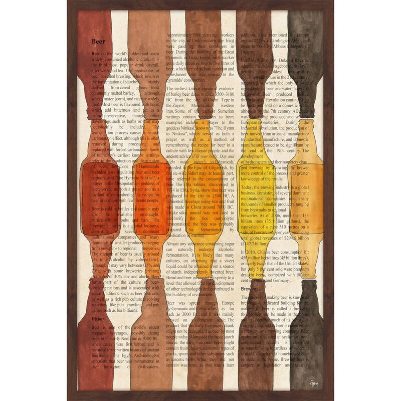 'Beer Evolution' Framed Painting Print