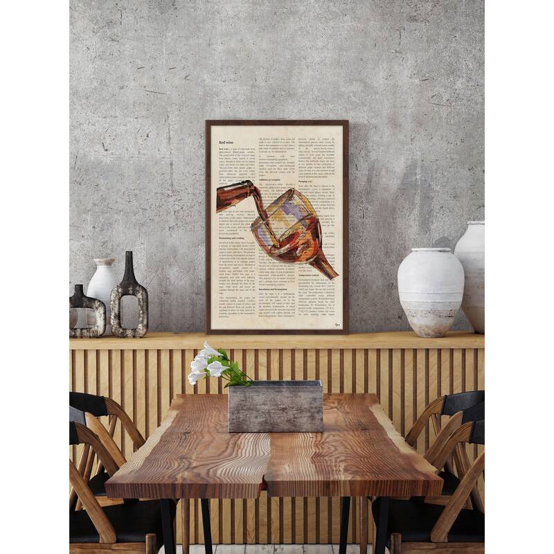 'Red Wine History II' Framed Painting Print