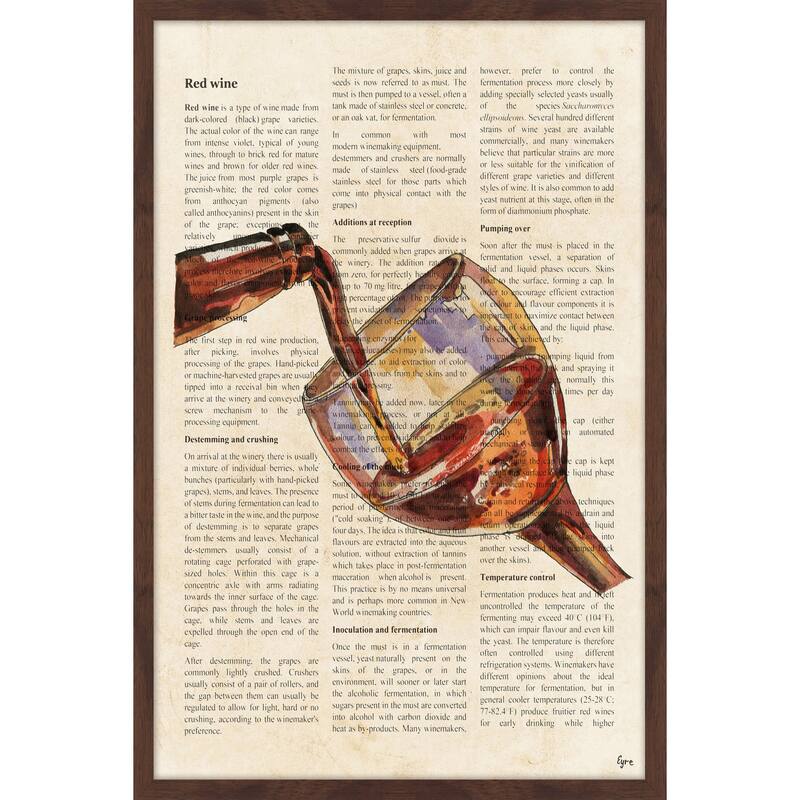 'Red Wine History II' Framed Painting Print On Sale Bed Bath