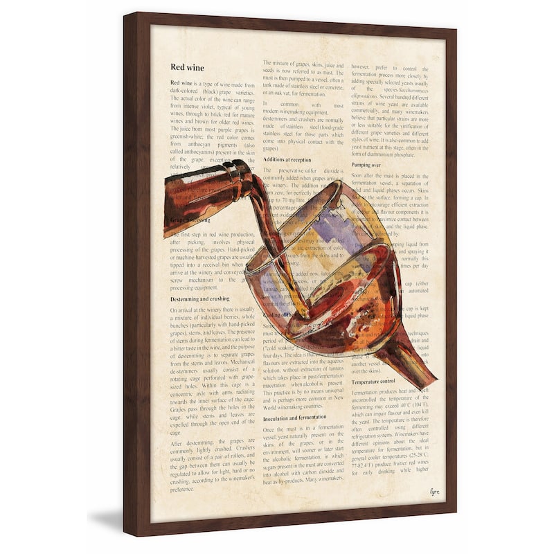 'Red Wine History II' Framed Painting Print