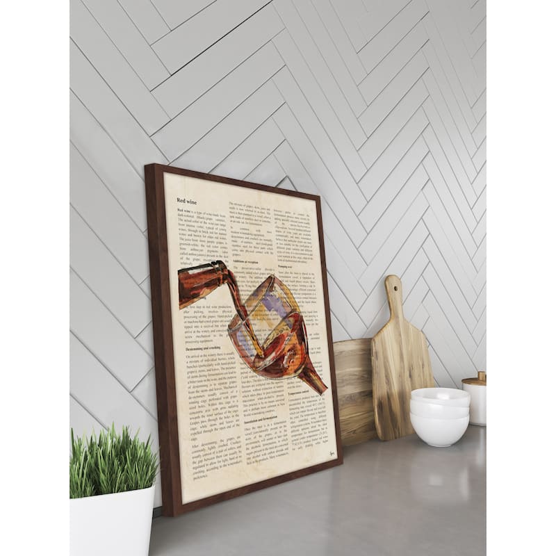 'Red Wine History II' Framed Painting Print