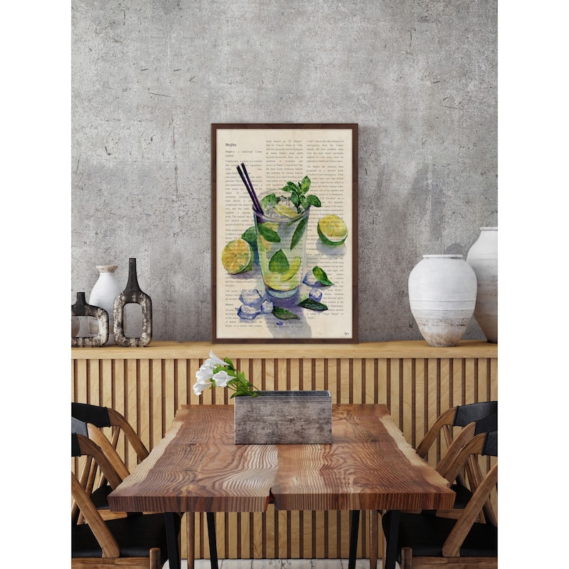 'Mojito History' Framed Painting Print