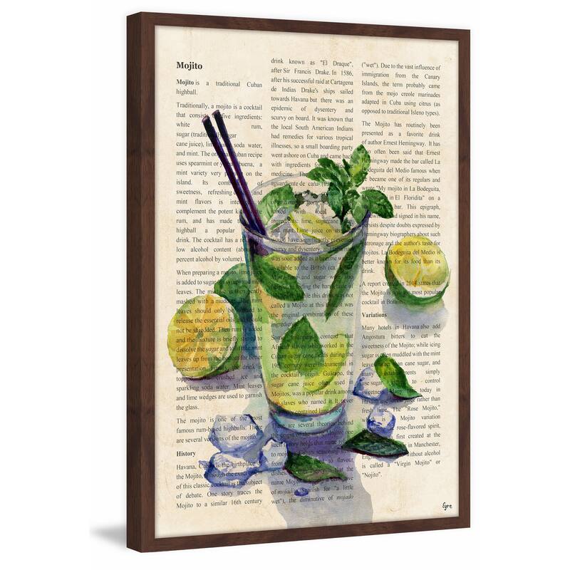 'Mojito History' Framed Painting Print