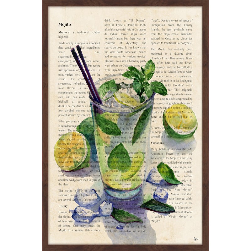'Mojito History' Framed Painting Print