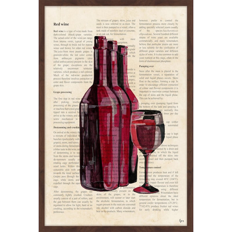 'Red Wine History' Framed Painting Print