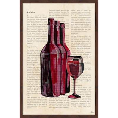 'Red Wine History' Framed Painting Print