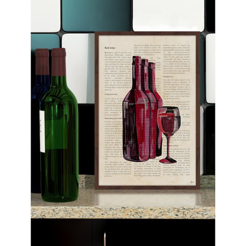 'Red Wine History' Framed Painting Print