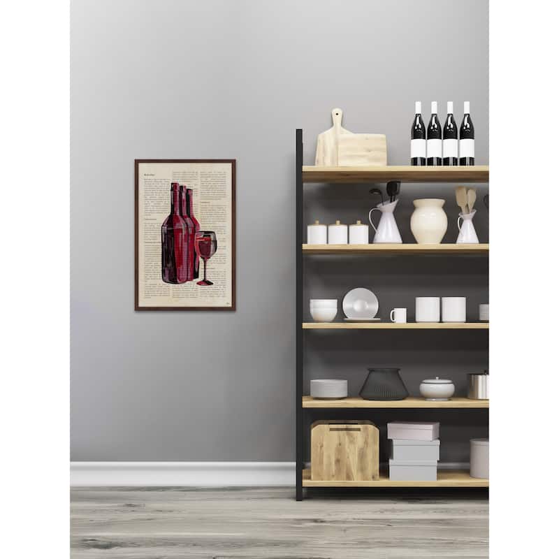 'Red Wine History' Framed Painting Print
