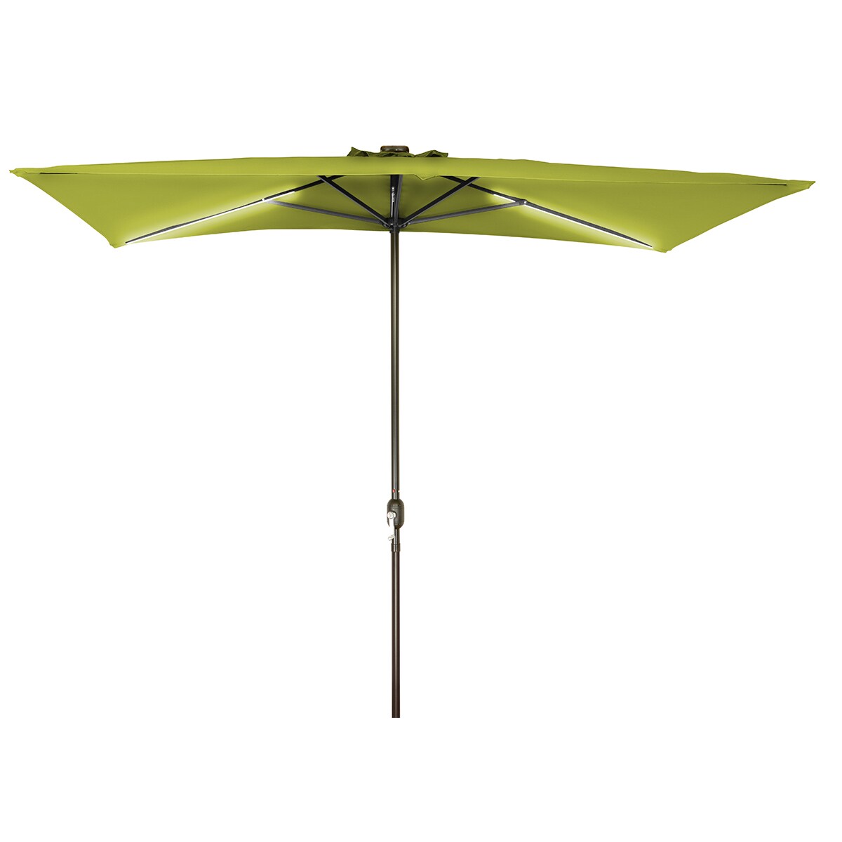 Shop Trademark Innovations 4 X 8 Solar Powered Led Strip Lighted Half Patio Umbrella Overstock 16251966