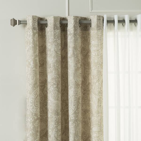 Shop Aurora Home Mix Match Sheer Linen And Paisley Watercolor 4