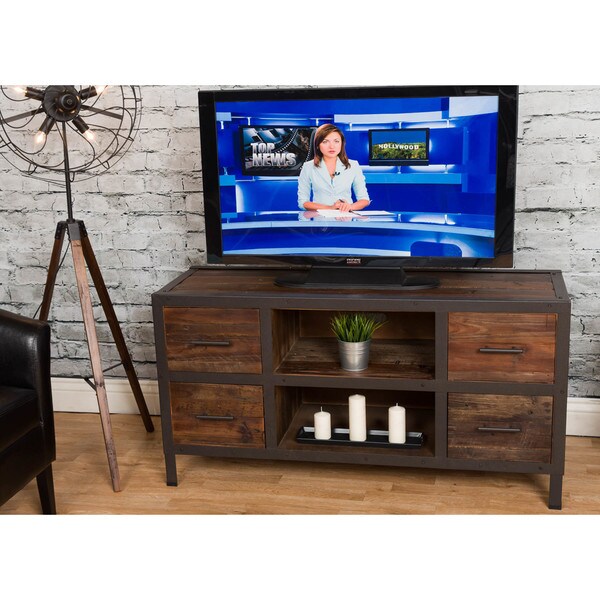Topanga Reclaimed Wood 4 Drawer TV Stand - Free Shipping ...