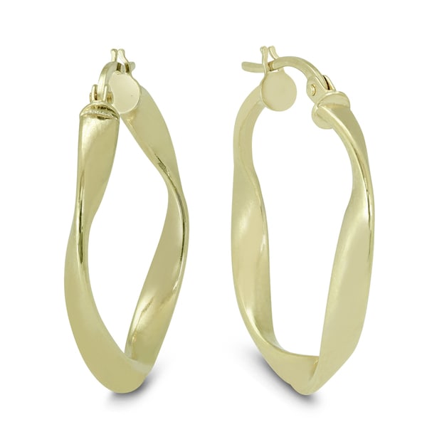 14kt White Gold Long Curled Post Earrings