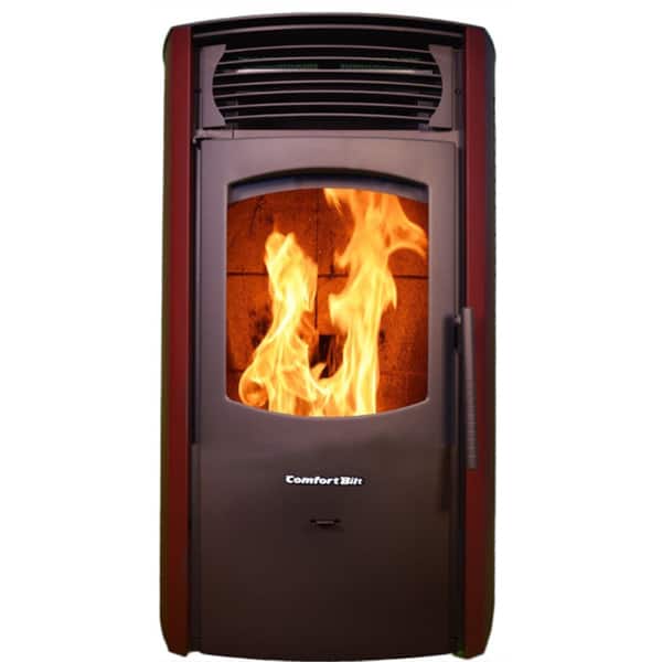 slide 2 of 4, HP50 Burgundy Comfortbilt Pellet Stove 42,000 BTU