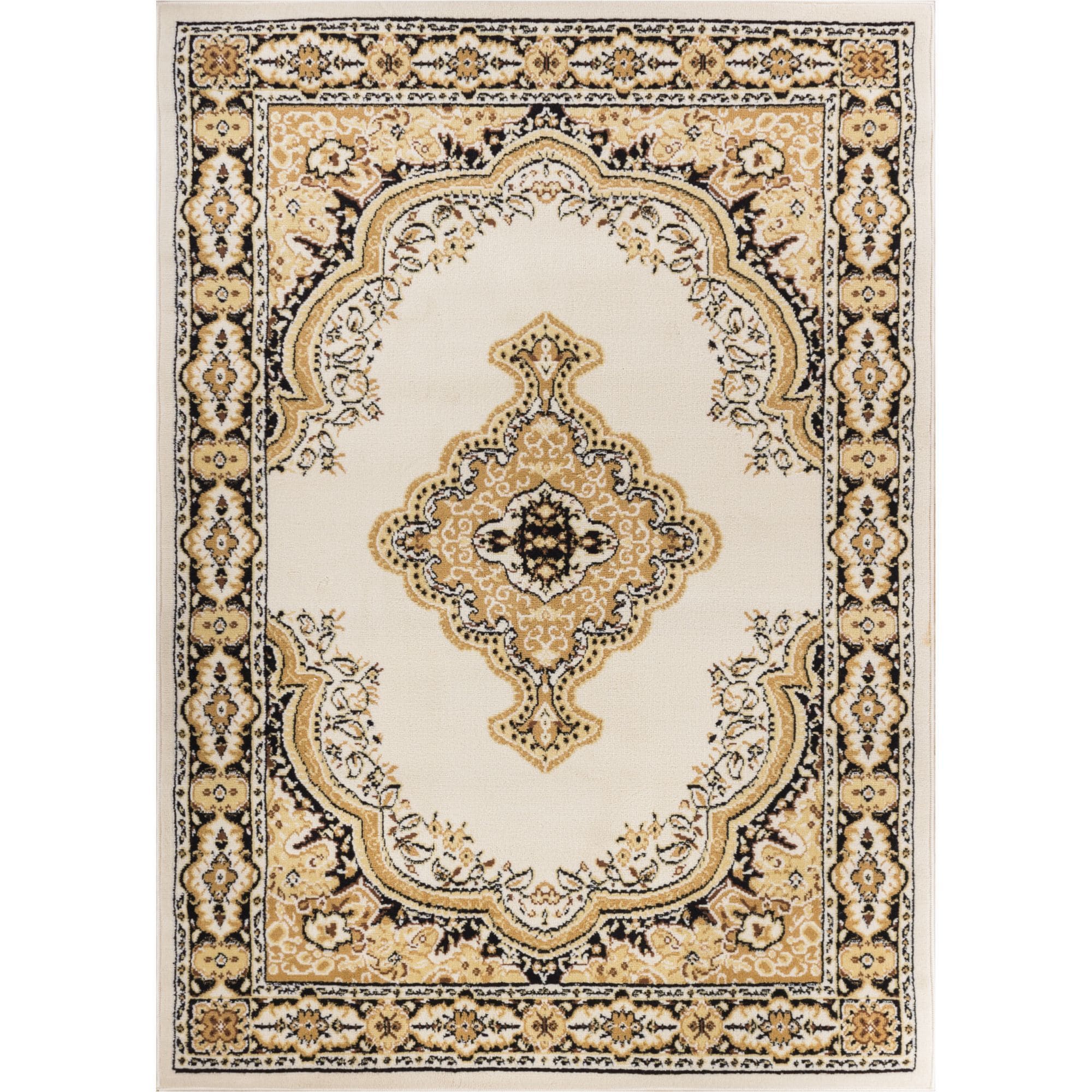 2' x 3' Ivory and Yellow Center Medallion Scatter Rug - 3'6 - Bed Bath &  Beyond - 39598819