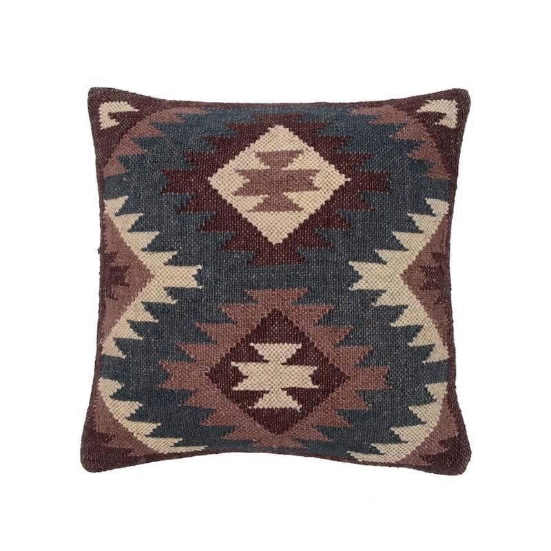 HERAT ORIENTAL Handmade Kilim Throw Pillow, Set of 2 (India) - 20" x 20"