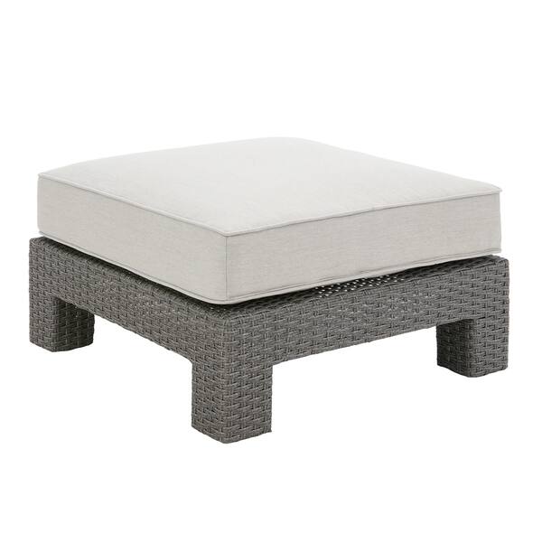 Madison Park Perry Light Grey Outdoor Sectional Ottoman Overstock
