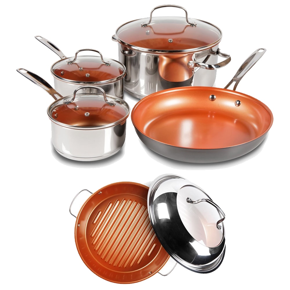 NuWave Duralon 10-Piece Ceramic Nonstick Cookware Set 