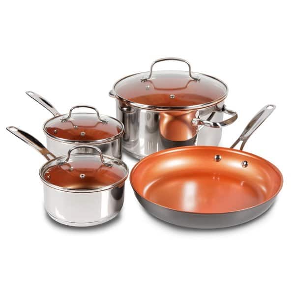 Pots and Pans Set, 7 Piece Nonstick Ceramic Cookware Set, Non