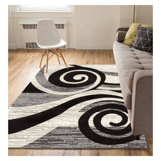8 X 9 Rugs Area For Less Eastgate Modern Abstract Waves Grey Area Rug 8 2 X 9 10