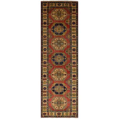 Hand-knotted Finest Gazni Copper Wool Rug - 2'9" x 9'8" Runner/2'9 x 9'8