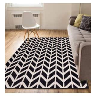 Chevron Rugs Area For Less Eastgate Modern Zig Zag Chevron Black Area Rug 5 3 X 7