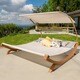 Marrakech Outdoor Wood Sunbed with Canopy by Christopher Knight Home - Thumbnail 1