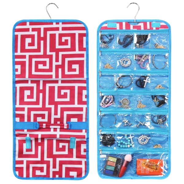 Jewelry Travel Organizer Roll – Zippered Storage Bag, Hanging Case For Necklaces & Earrings 8 thumbnail image