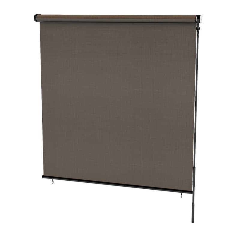 Radiance Cordless Exterior Crank Operated Coconut Brown Solar Shade