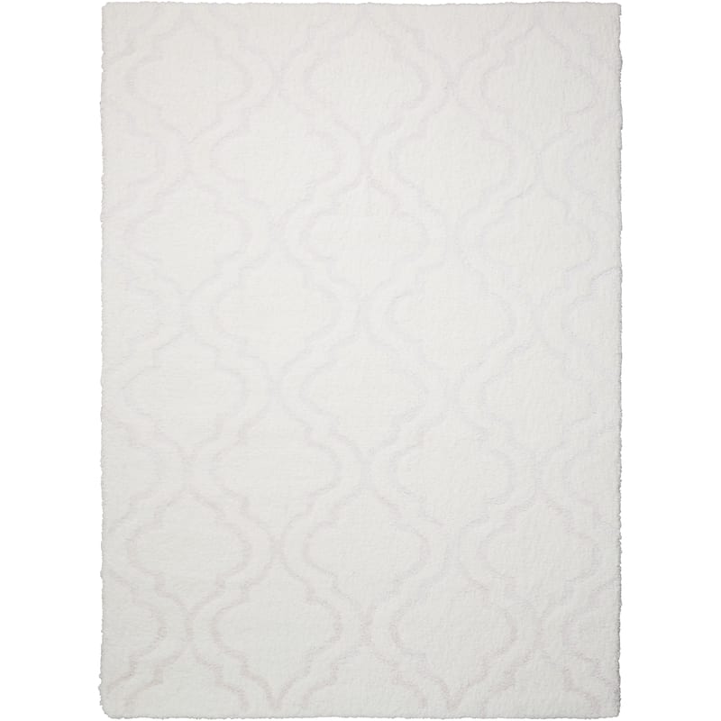 Light & Airy KIT01 Shag Area Rug - 7'6" x 9'6" - White - Rectangle