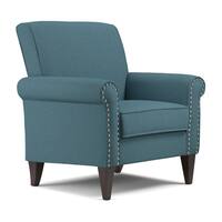 Copper Grove Herve Caribbean Blue Linen Arm Chair