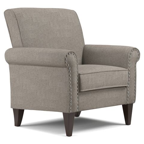 Copper Grove Herve Dove Grey Linen Arm Chair